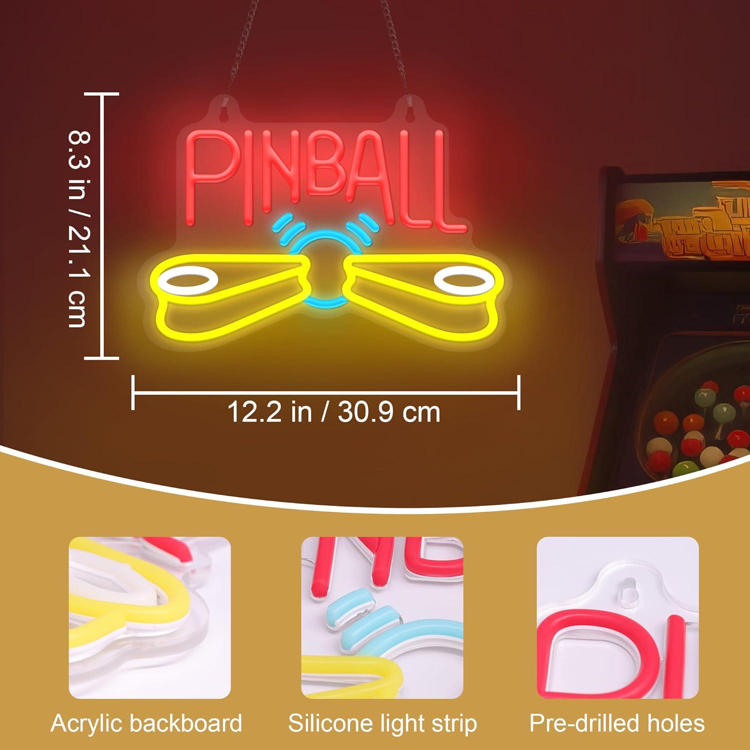 Neonowa tabliczka do pinballa, – Arcade Games & Vending Llc Photos recenzja i cena